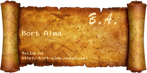 Bort Alma névjegykártya
